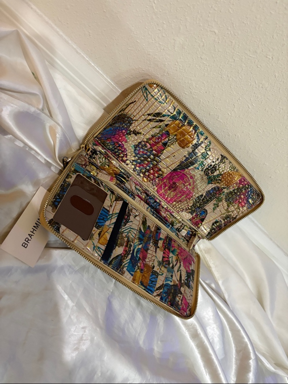 Brahmin Skylar Mariposa Melbourne Zip Around Leather Wallet - Picture 3 of 8